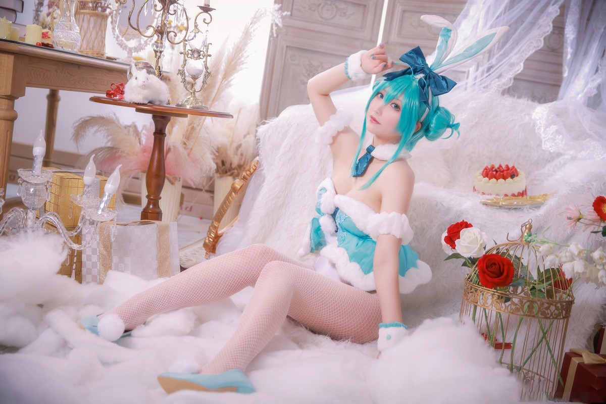 初音未来 白兔女郎 cosplay